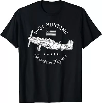 NEW LIMITED WW2 P51 Mustang Aircraft Planes - Warbirds T-Shirt S-3XL • $22.55