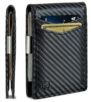 SERMAN BRANDS Money Clip Wallet - Mens Wallets Slim Front Pocket RFID Blocking • $29.95