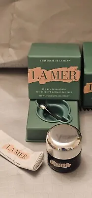 EMPTY Jar LA MER Concentrate Eye Cream .5 Oz/15 ML Jar  Box Spatula Instructions • $20