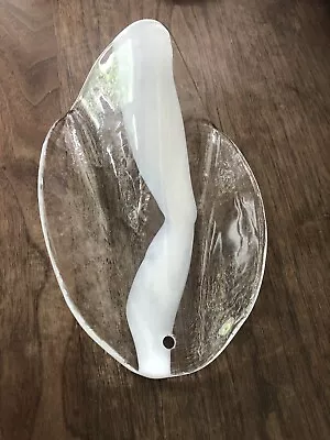 Carlo Nason Murano  Mazzega  White /clear Glass Petals Chandelier Parts • $35