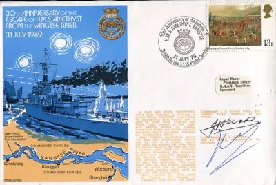 £150 • Buy Yangtse River Incident HMS Amethyst Commander Signed Cover