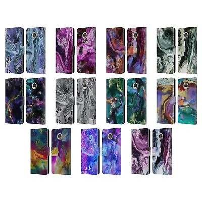 Official Haroulita Marble 2 Leather Book Wallet Case Cover For Motorola Phones • $9.95