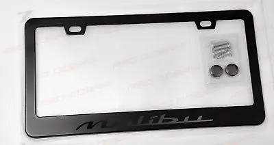 Black On Black Malibu Premium Black Metal License Plate Frame Tag Cover • $24.99