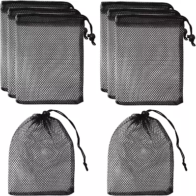 Zsxdc 16 Pieces Black Mesh Bags Drawstring Laundry Bags5.5 X 7.5 Inch Nylon Mes • $15.04