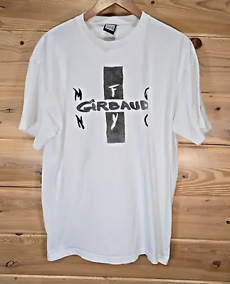 VTG Marithe Francois Girbaud  T Shirt Men Large Center Logo Felt Embroidered REA • $29.99