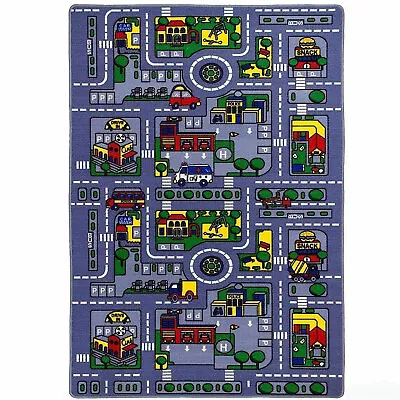 Kids Children CITY MAP Print Educational 39  X 58  (3' X 5') Area Rug Non Skid • $39.99