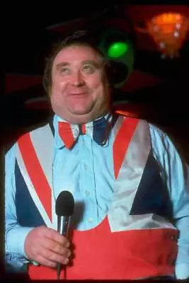 Comedian Bernard Manning Dressed In A Union Jack Waistcoat 1977 Old Photo • $9