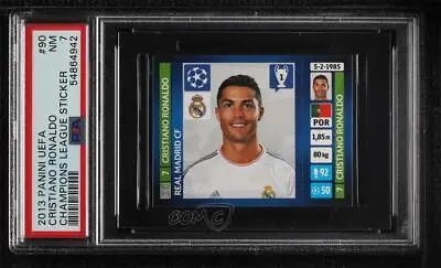 2013-14 Panini UEFA Champions League Album Stickers Cristiano Ronaldo #90 PSA 7 • $27.85