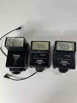 Lot If 3 Vivitar Electronic Flash 2800 2000 Untested B52 • $17.90