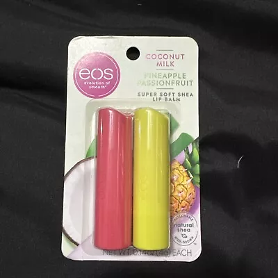 Eos Organic Lip Balm Stick Coconut Milk/ Pineapple Passionfruit 0.14 Oz Ea. • $6.49