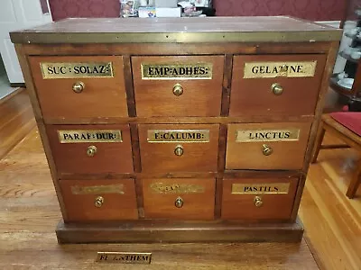  Apothecary Cabinet With Nine (9) Drawers Tabletop Apothecary Chests And Cabinet • $300
