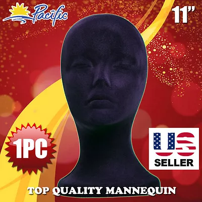 $9.99 • Buy 11  FOAM Black MANNEQUIN MANIKIN Head Display Wig Hat Glasses