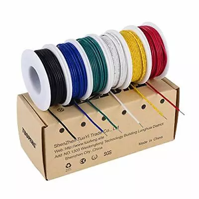 TUOFENG 22 Awg Solid Wire-Solid Wire Kit-6 Different Colored  Assorted Sizes  • $20.68