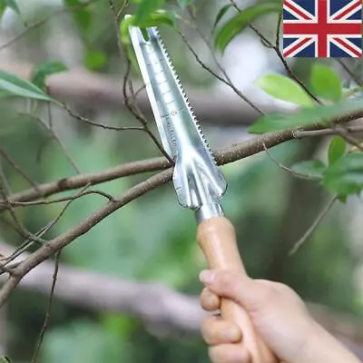 Weeder Wooden Handle Garden Shovel Planting Weeding Hand Stainless Steel Tool UK • £7.12