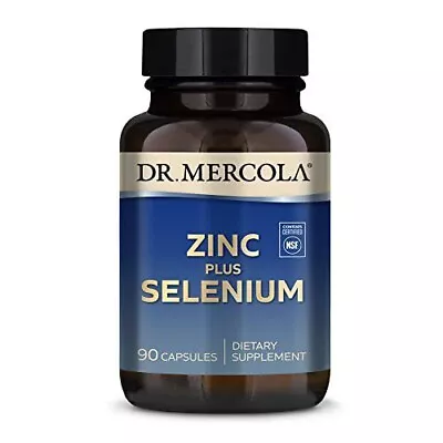 Dr. Mercola Zinc Plus Selenium Mineral Immune Support 90 Capsules EXP 09/25 • $19.99