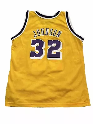 Vintage Champion L.A. Lakers Magic Johnson #32 NBA Jersey Youth Large 14-16 • $29.99