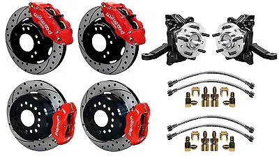 Wilwood Disc Brake Kit & Drop Spindles71-87 Chevy C10gmc C1512  Drilledred • $3259.99