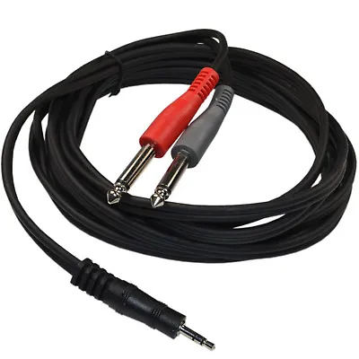 HQRP 10 Ft 1/8 TRS To Dual 1/4 TS Cable For JBL EON15 G2 Speakers • $29.85