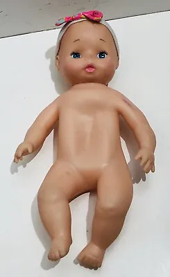 Vintage 1975 Goldberger First Bath Time Water Baby Doll 11  Soft Rubber Body • $12.75