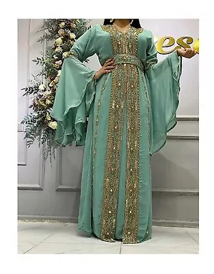 Sale! Royal Fancy Ethnic Moroccan Dubai Bedded Kaftan Wedding Bridesmaid Dresses • $130.99