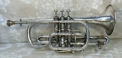 C G Conn Silver Cornet 1902 The Wunder Model W/ Case Mouthpiece And Baffle • $623.20