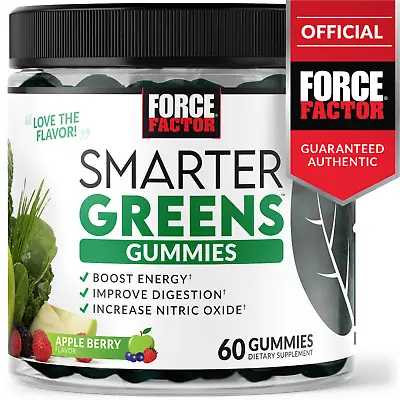 $21.99 • Buy Force Factor Smarter Greens Superfood Gummies, Boost Energy, Improve Digestion