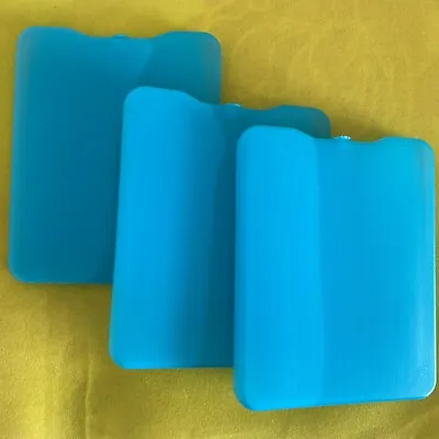 3 X Dunelm Reusable FREEZER Cool BLOCKS Ice Packs For Travel Picnic Cooler Bag • £7.99