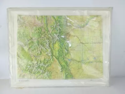 Vintage Colorado State In 3D Kistler Graphics Embossed Raised Relief Map 1992 • $110