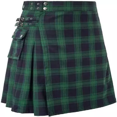 Kilts Men's Utility Kilt For Men Modern Hybrid Cotton & Tartan Kilts Scottish= • $23.99