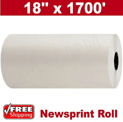 $46.95 • Buy 18  X 1700 30# Newsprint Shipping Wrapping Stuffing Packaging Packing Paper Roll
