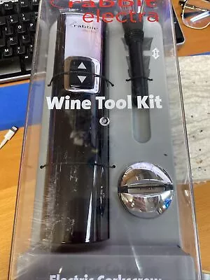 Rabbit Electra Automatic Wine Tool Kit Opener Metrokane Corkscrew Set Electric • $40