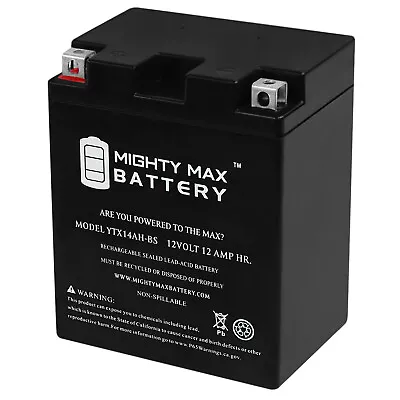 Mighty Max YTX14AH 12V 12AH Battery For Yamaha 350 YFM35F U Big Bear '87-'99 • $42.99