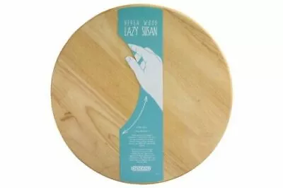 £14.20 • Buy Apollo Hevea Wood 35cm Lazy Susan Round Wooden Swivel Food Pizza Serving Board