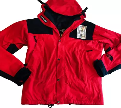 North Face Red Jacket Vintage Albertville Winter Olympic 1992 Men Red Medium • £48.99