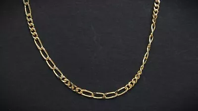 9 Carat Yellow Gold Figaro 4 + 5 Necklet 24  3.2gm (80.24.204) • £145