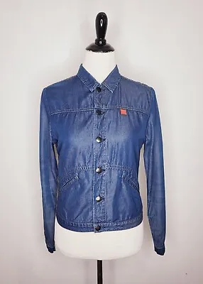 MARITHE FRANCOIS GIRBAUD Vintage Women's Lightweight Denim Jacket Blue Medium • $48