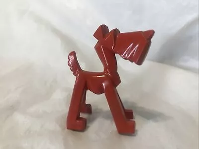 1940’s VINTAGE MINIATURE DON MANNING SCHNAUZER RED DOG FIGURINE • $14.99