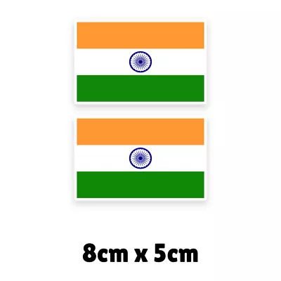 2pcs India Indian Flag Car Motorcycle Laptop Sticker Decal • $4.99