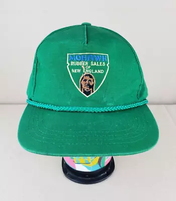 VTG Mohawk Rubber Sales Of New England Green Retro Snapback Hat • $22.99