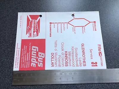 £5 • Buy Fife Scottish Bus Group Route 31 Timetable November 1982 Glenrothes Tillicoultry