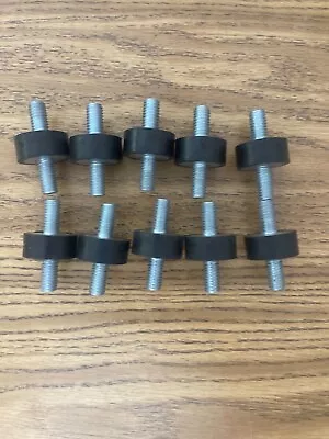 Qty (10) Vibration Isolator Mounts (1-1/8 Dia X 1/2 Thk) 3/8-16 X 3/4 Long Studs • $29.99