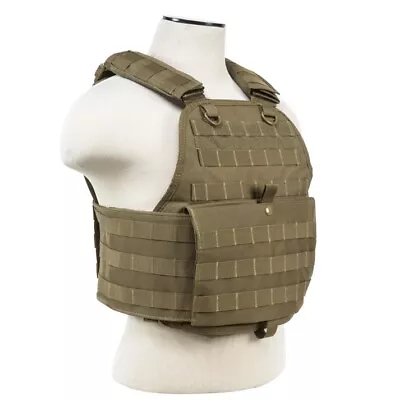 Tactical MOLLE PALS Modular Plate Carrier D Rings Adjustable Vest M-2XL • $39.99