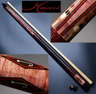 Old Meucci Cues M-9 Hook 18 Mountains Lizard Genuine Leather Level • $1384.73