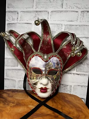 Vintage Signed Venezia Italy Carnival Full Size Face Mask • $93