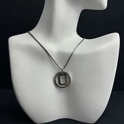 Retired Signed Mignon Faget Sterling Silver 16  Snake Necklace & Pendant Combo  • $247.49