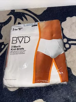 1 Pack 3 Pair 1979 Vintage 70s Bvd Tighty Whitey White Briefs Underwear Sealed • $69.98