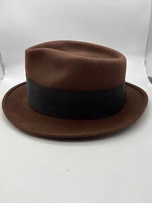 Vintage Robert Reed Gentlemen's Hatter Wool Felt Fedora Hat Size 7 • $20