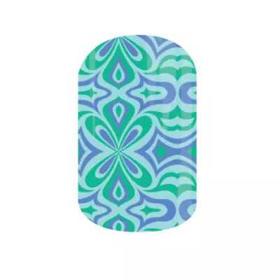 $3.88 • Buy 🦊 Jamberry Nail Art Wraps Half Sheet November 2016 HE Glossy Blue Green