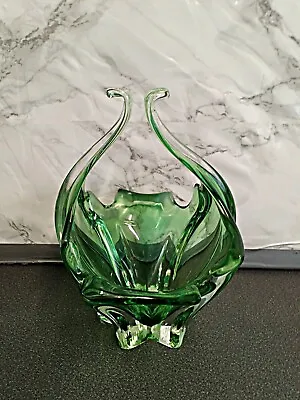 Vintage Venetian Murano Glass  Green Italian Glass Bowl • £28