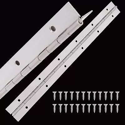 2PCS Stainless Steel Piano Hinge 12 Inch Heavy Duty Continuous Hinge Stainless • $15.30